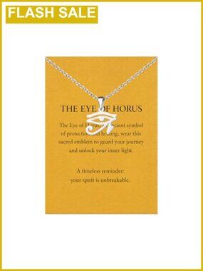 Eye of Horus Necklace Stainless Steel Egyptian Protection Pendant for Women